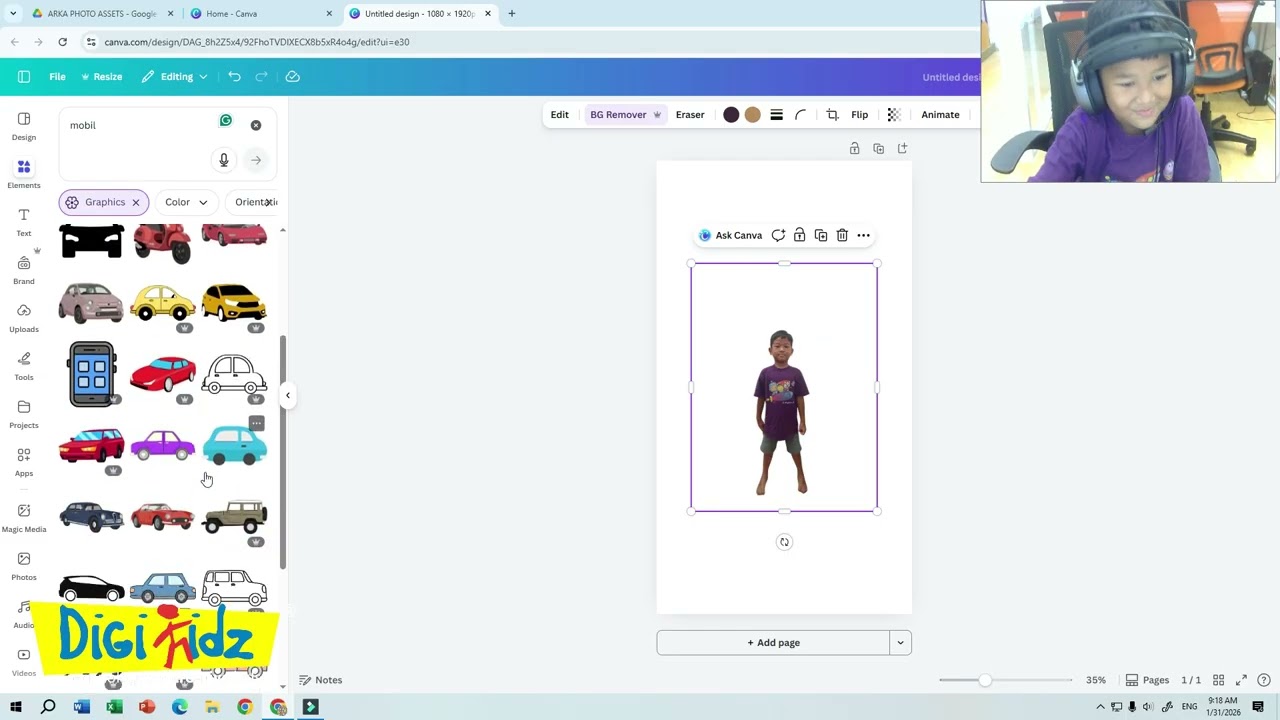 🚀 Arka Learns AI Concepts Through an AI Background Removal & Editing Project
