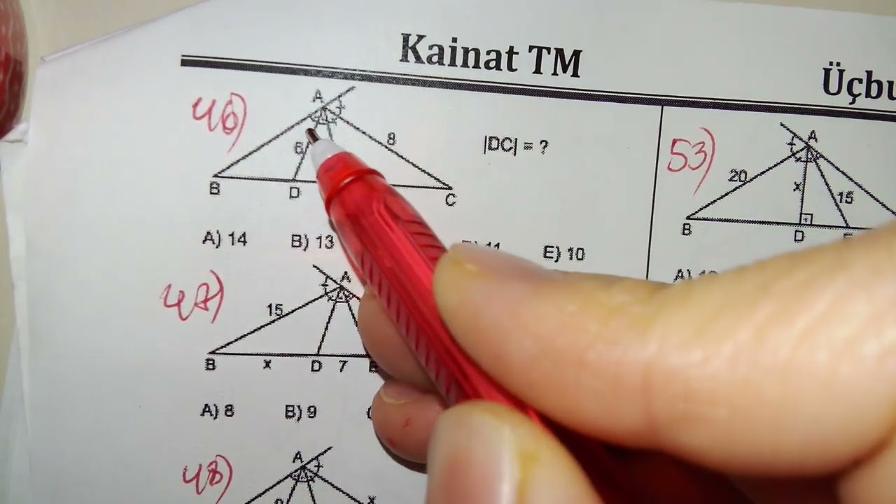 Üçbucaqda tənbölən - II part  #ucbucaq #hendese #buraxilisimtahani
