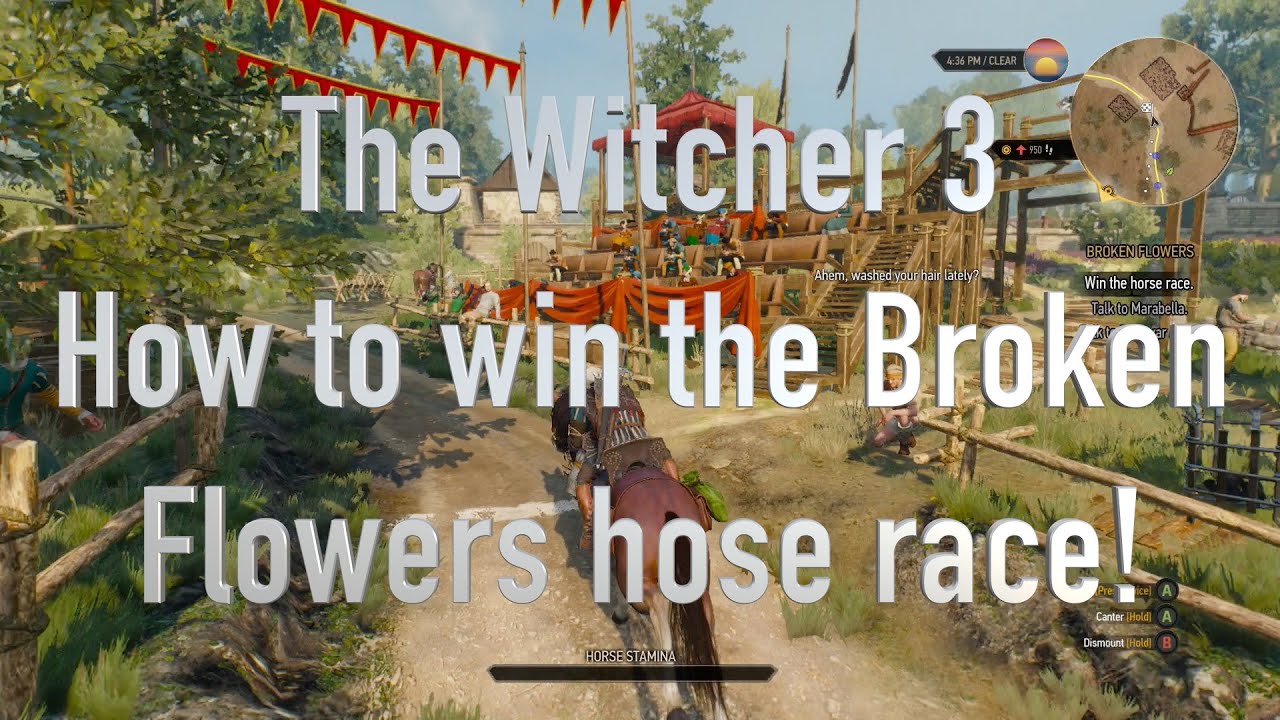 The Witcher 3 Winning the Broken Flowers horse race