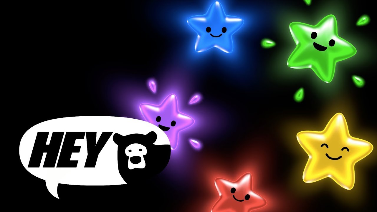 Hey Bear Sensory - Rainbow Stars- Relaxing sleep video - lullaby music- Baby Sensory