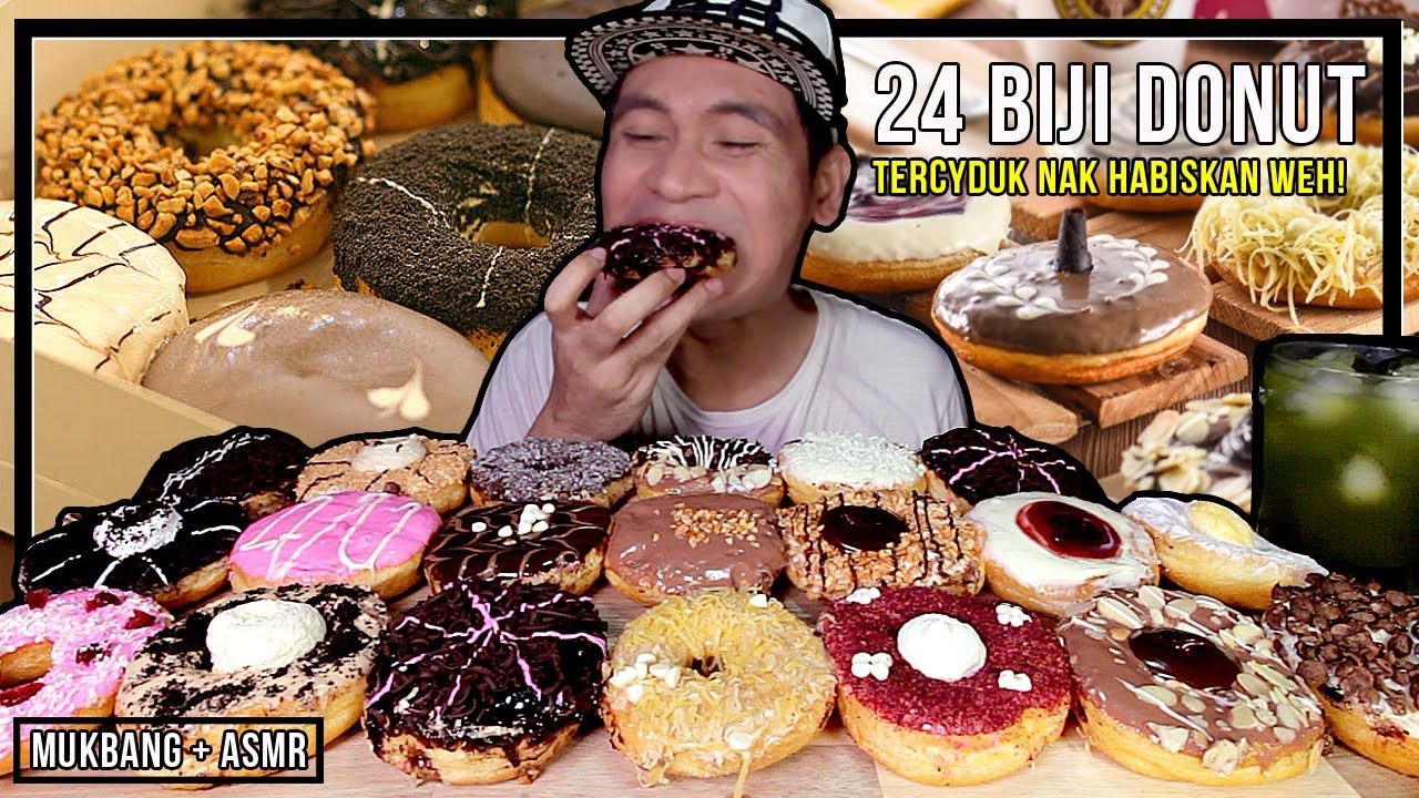 JENUH NAK HABISKAN 24 BIJI DONUT BIG APPLE SAMPAI TERTIDUR AKU 😭  | ASMR MUKBANG