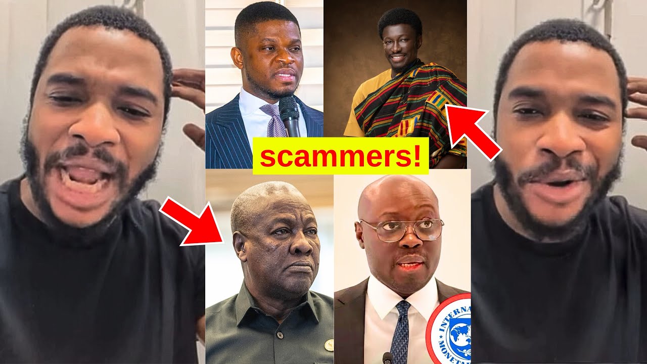 You’re all SCAMMERS! Twene Jonas blàst Kwame Bediako Cheddar, Joun Mahama, Ato Forson & Sammy Gyamfi