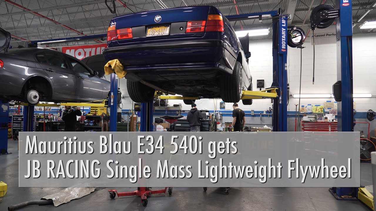 Mauritius Blau E34 540i gets JB Racing flywheel, new clutch and slave. Build journal updates!