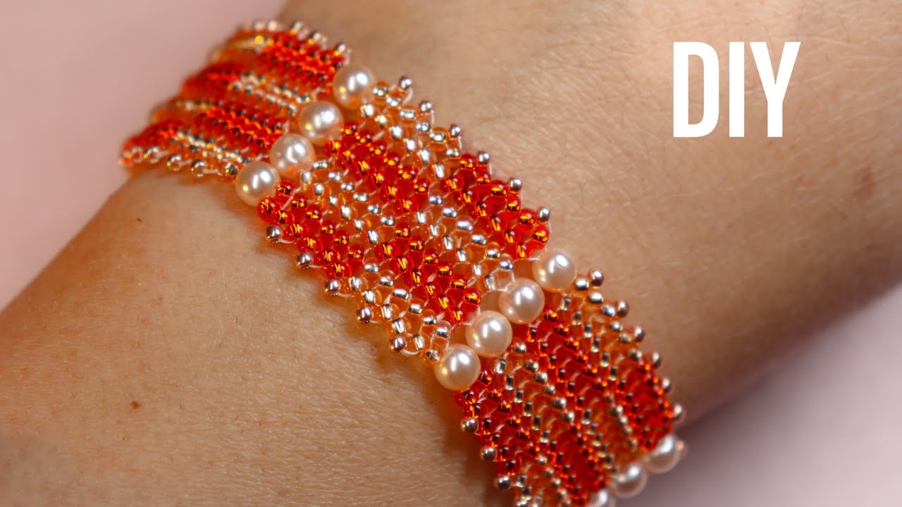 Beading flat Herringbone bracelet Easy for beginner/beading tutorials