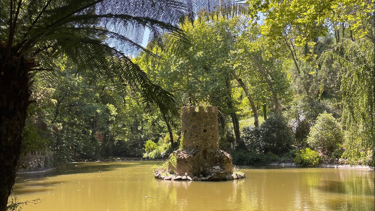 Relax with sounds of park, trees, water in Sintra, Portugal.