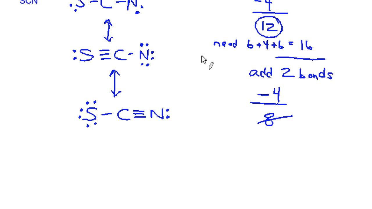 Lewis-Resonance Structures A - Thiocyanate
