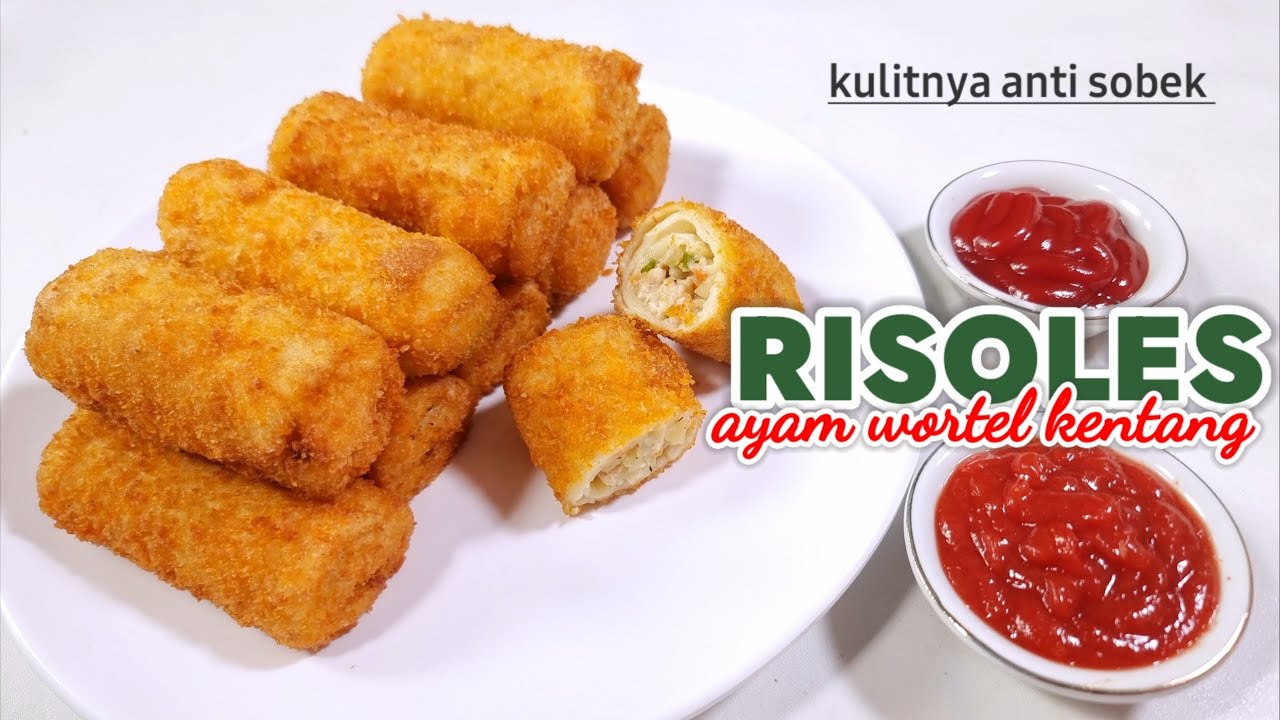 FULL TUTORIAL LENGKAP CARA MEMBUAT RISOLES AYAM WORTEL KENTANG  ---  Kulitnya Anti Sobek