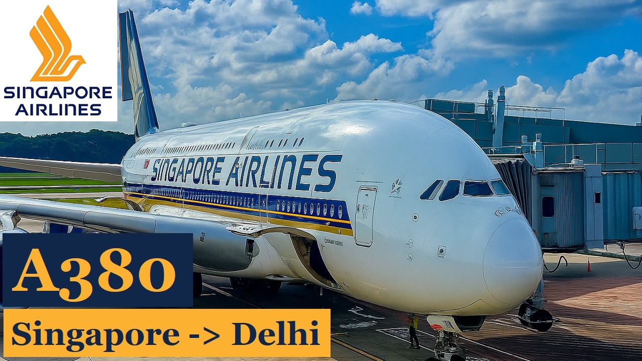 Singapore Airlines A380 Economy Class - Singapore to New Delhi Full Flight Experience #267