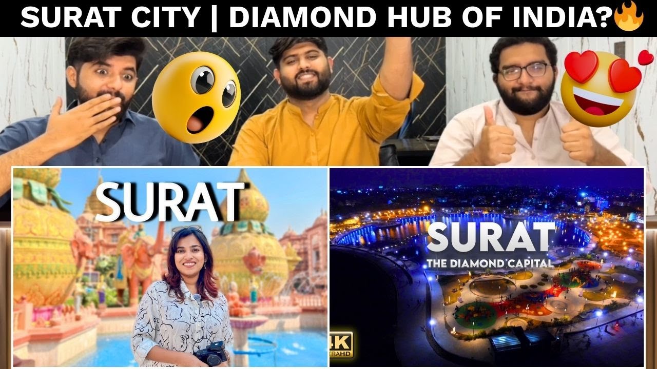 Reaction On Surat Travel Vlog 2025 | सूरत में घूमने की जगह, खाना और बाजार | Pakistani Reaction 🔥