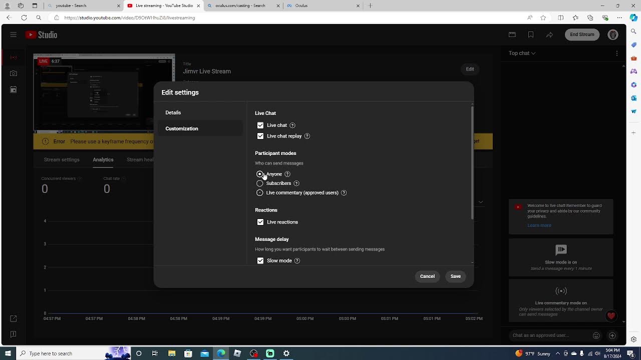 Jimvr Live Stream
