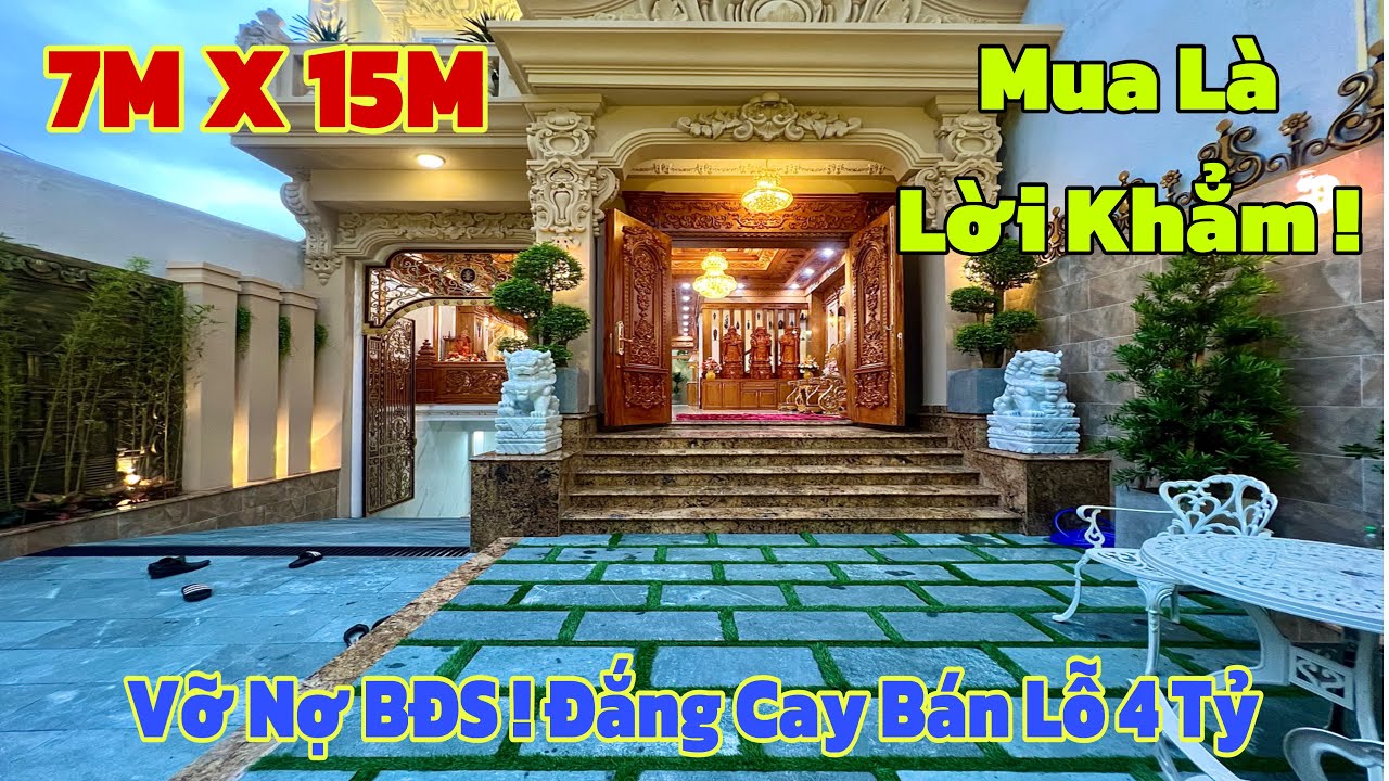 Vỡ BĐS ! Chị Diệu đắng cay bán lỗ 4 tỷ Siêu Biệt Thự 7x15M tại Dương Thị Mười quận 12 sát Gò Vấp