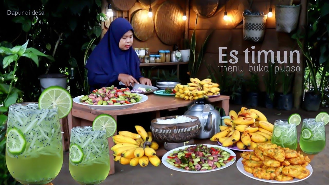 Cumi & Pete paling enak dimasak gini bikin boros nasi,Bakwan jagung,Es timun,menu buka puasa 