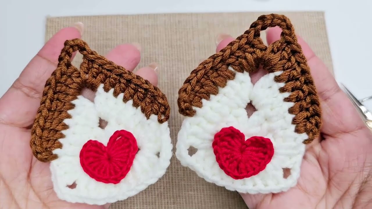😍Decoración a crochet para tu hogar Casita con corazón