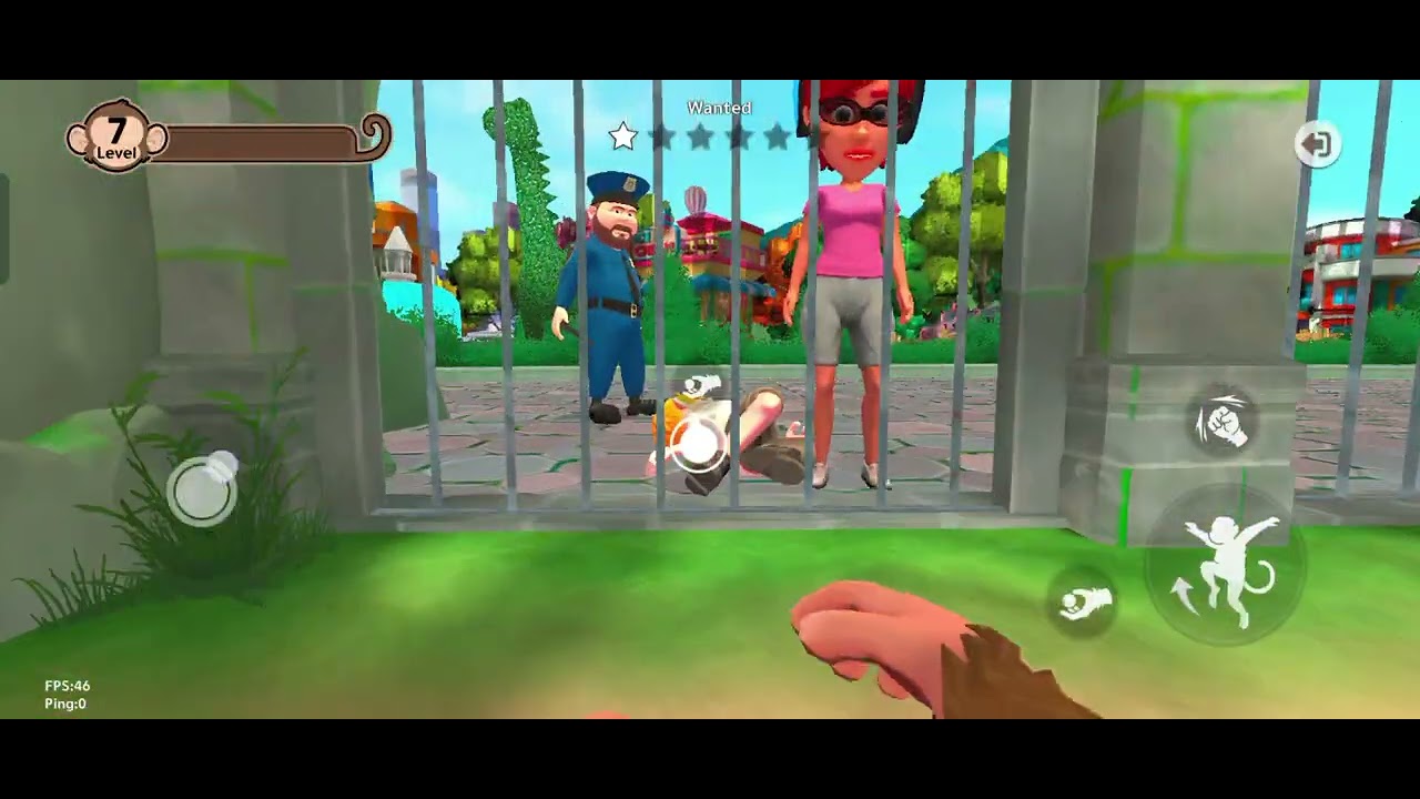 هاي جايز اليوم نلعب لعبه القرد المجنون ( جبت للزبائن شلل و جننت الشرطي )