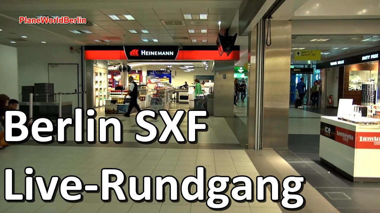 Flughafen Berlin-Schönefeld SXF: Live-Rundgang im Abflugbereich