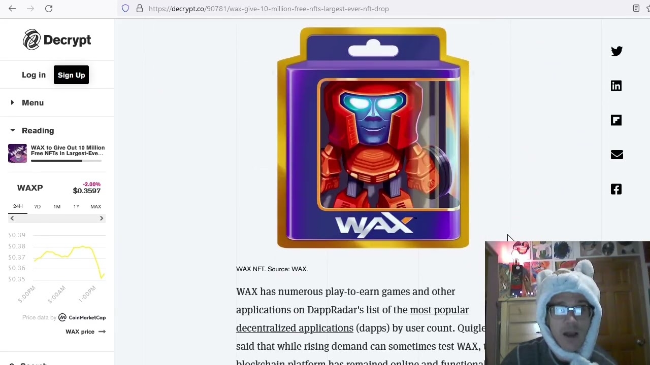 10,000,000 NFT GIVEAWAY!? WAX Breaking Records Tho.. #wax #waxio #waxp