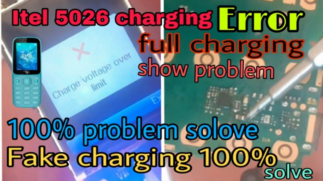 Itel 5618,5026,2163 Charging Full show !! Itel mobile charging not store problem !! Charging error