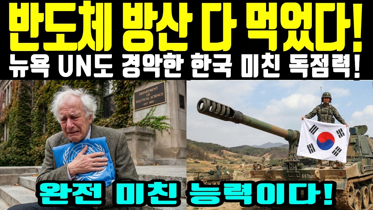 [해외감동사연] 뉴욕 UN 대굴복! 한국 반도체·방산 1위 독점력에 전 세계가 전율하며 오열한 기적