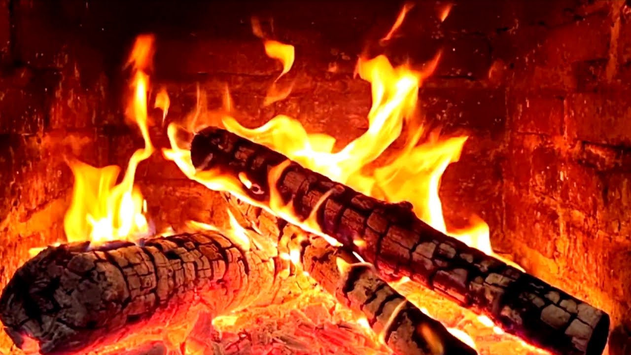 🔴  COZY BEDROOM FIREPLACE AMBIENCE 🔥 RAIN SOUNDS FOR SLEEPING FIREPLACE