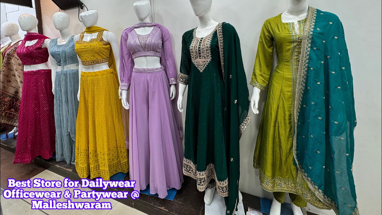 Budget Friendly Indowestern Kurti Anarkali Sharara & Crop Top Lehenga Set @ Bangalore | #trending