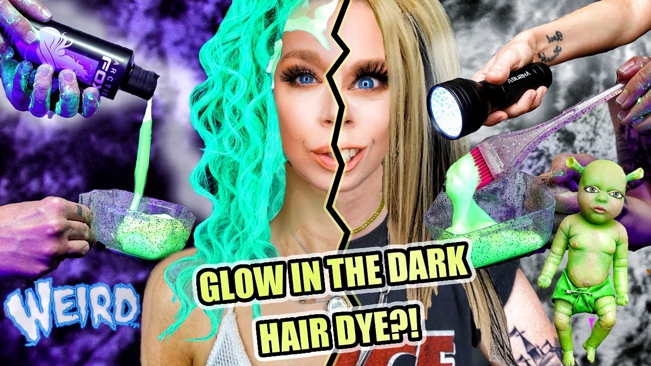 DYING HAIR USING Glow in the Dark HAIR DYE?! - (Scammed By $200 Hair Dye?)