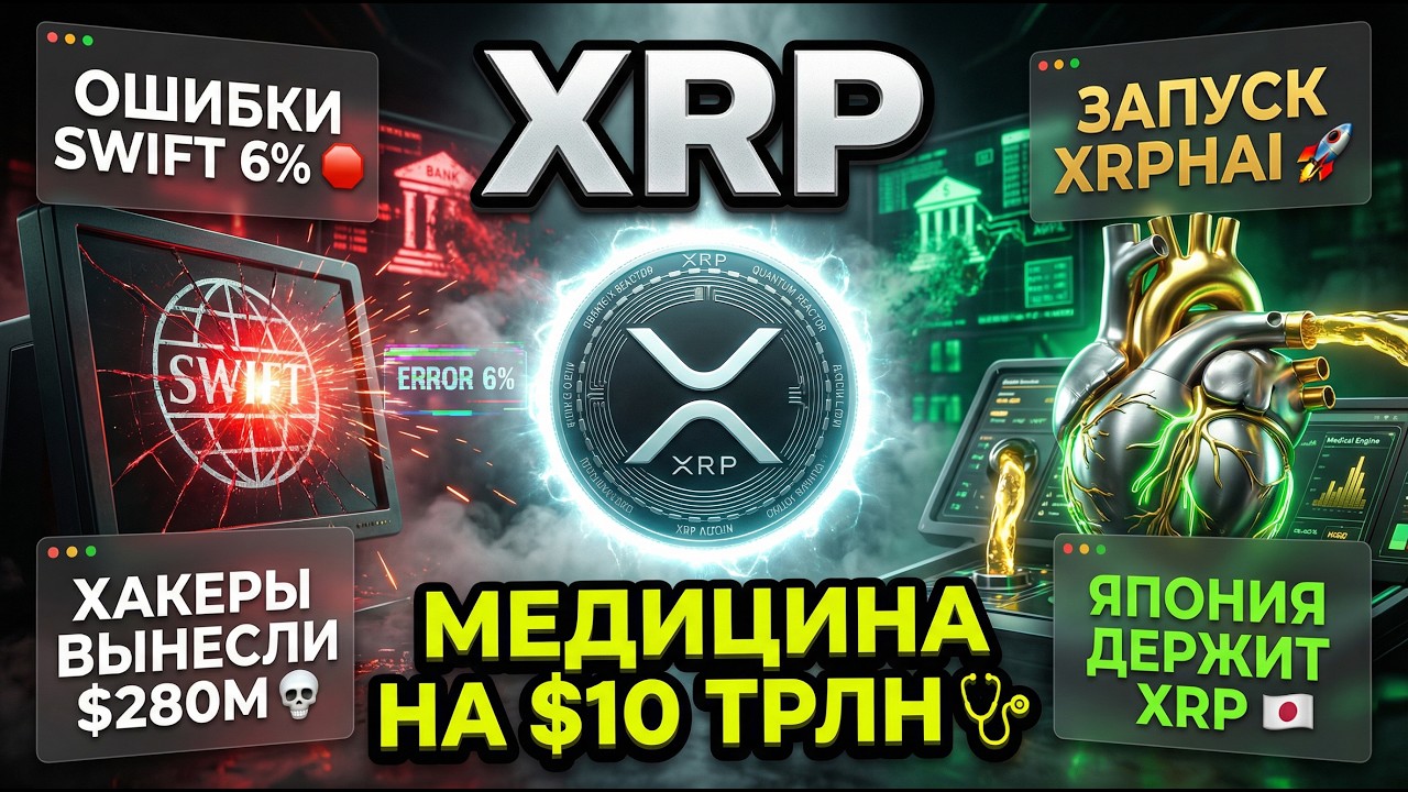 ⚠️ XRP | SWIFT даёт 6% ошибок 🧊 хакеры вынесли $280 млн 🕵️XRPHAI и рынок медицины на $10 трлн 🩺
