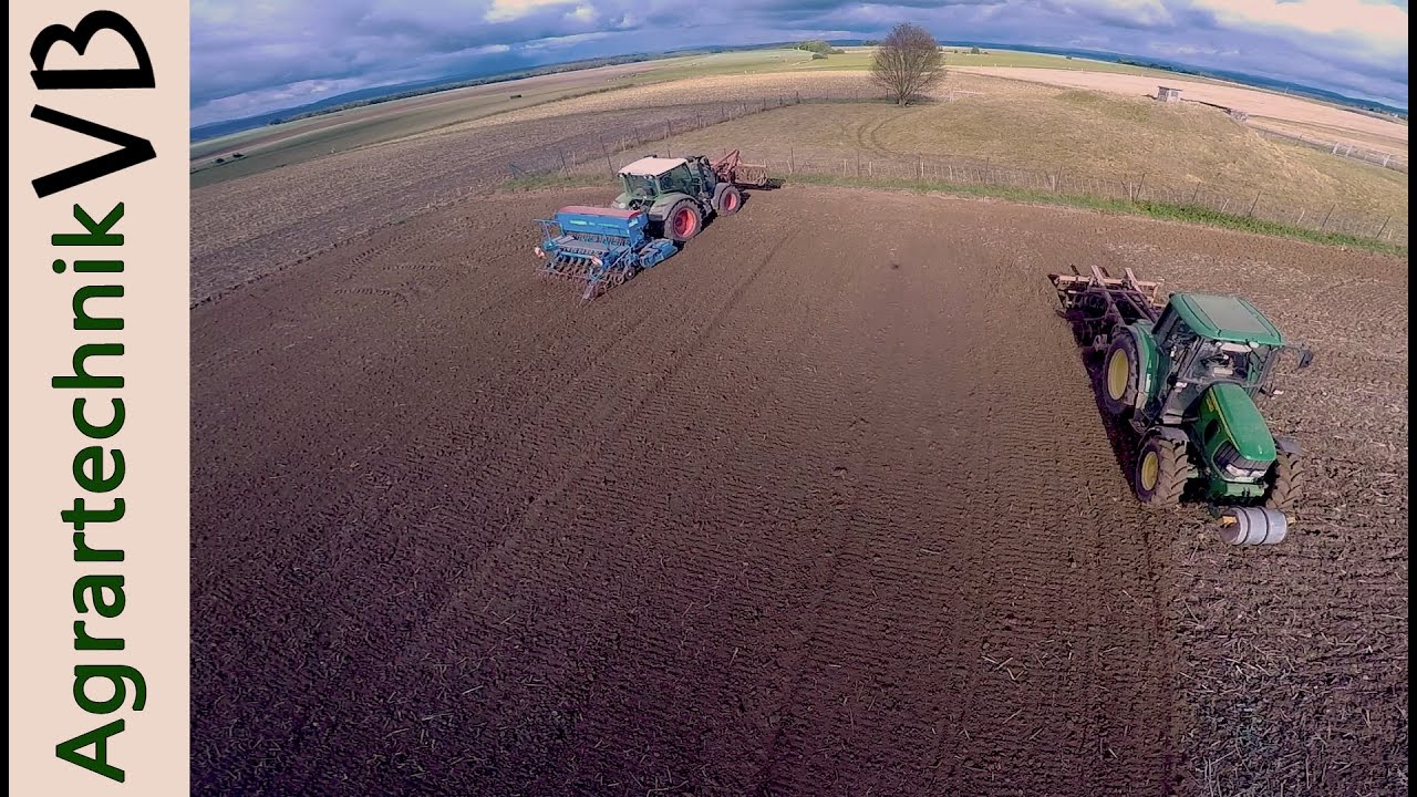 Weizen s&auml;en / Fendt 312 S4 / Saphier7 / JohnDeere 6320 / Silowolf