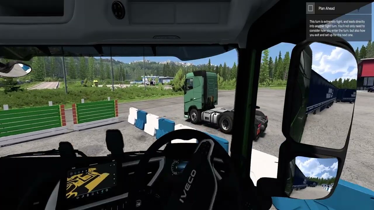 Euro Truck Simulator 2 - Driving Academy Chapter 1 Double Trailer Handling