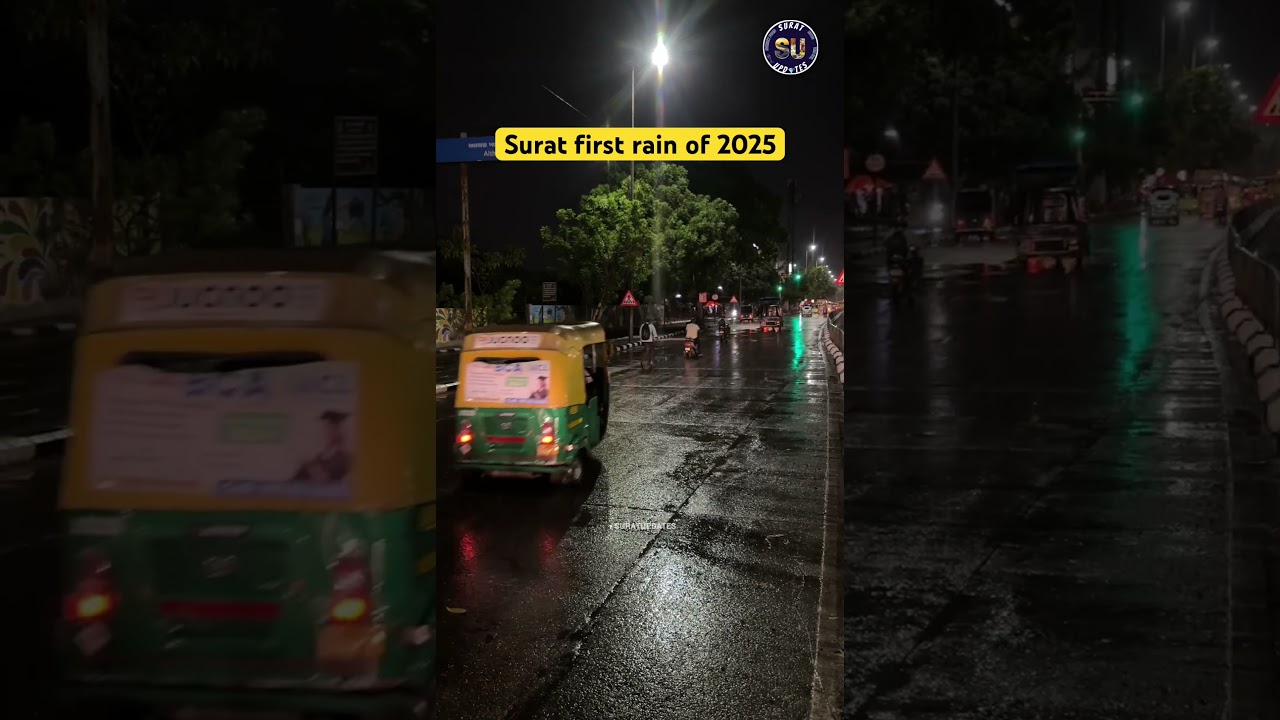 Surat city first rain of 2025 #rain