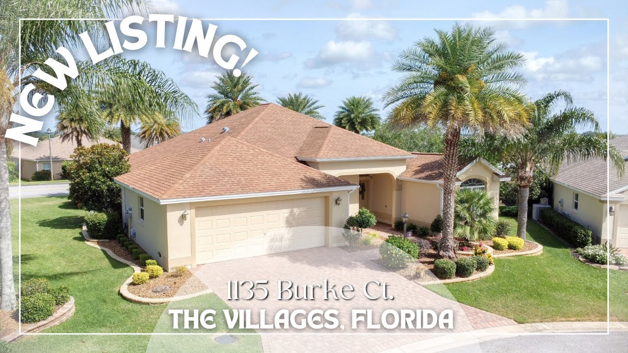 Gardenia HOME FOR SALE in The Village of Hemingway. LARGE  LOT in Cul-de-sac in The Villages, FL.