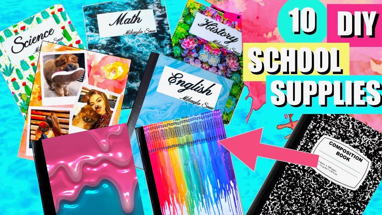 DIY Notebooks For Back To School! EASY DIY School Supplies 2017!