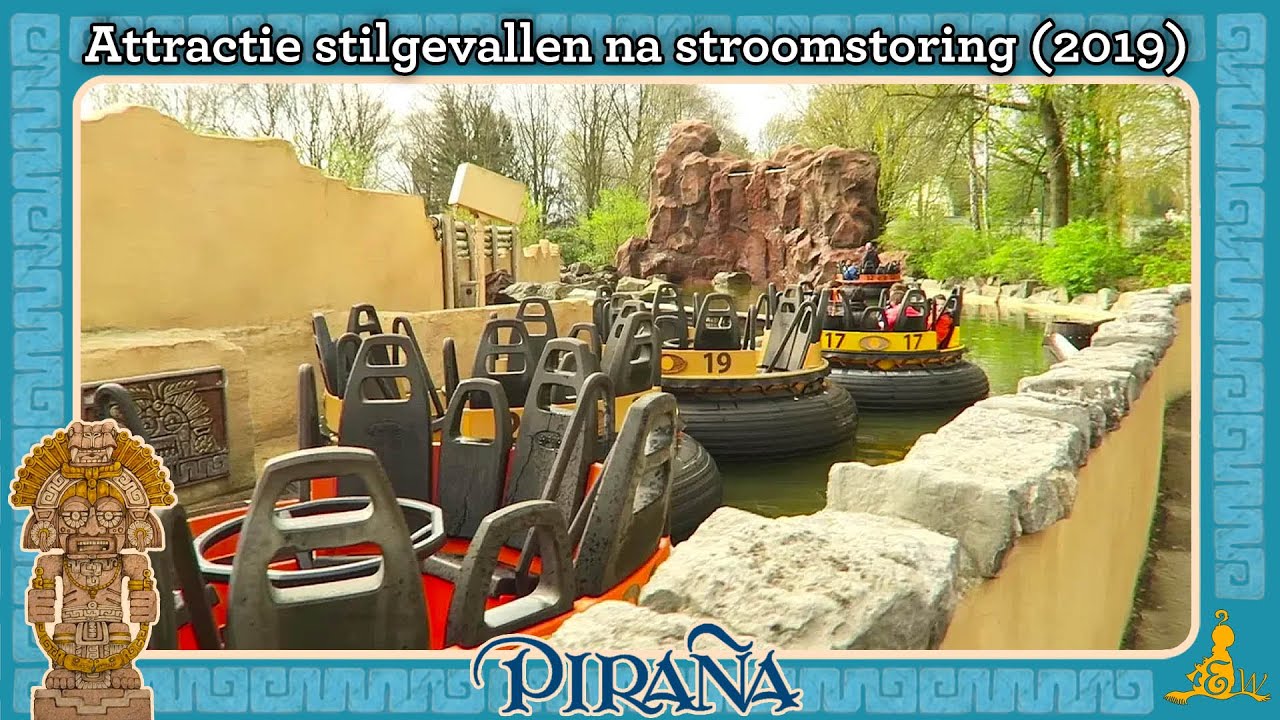 [#Efteling] Piraña - Attractie stilgevallen na stroomstoring (2019)