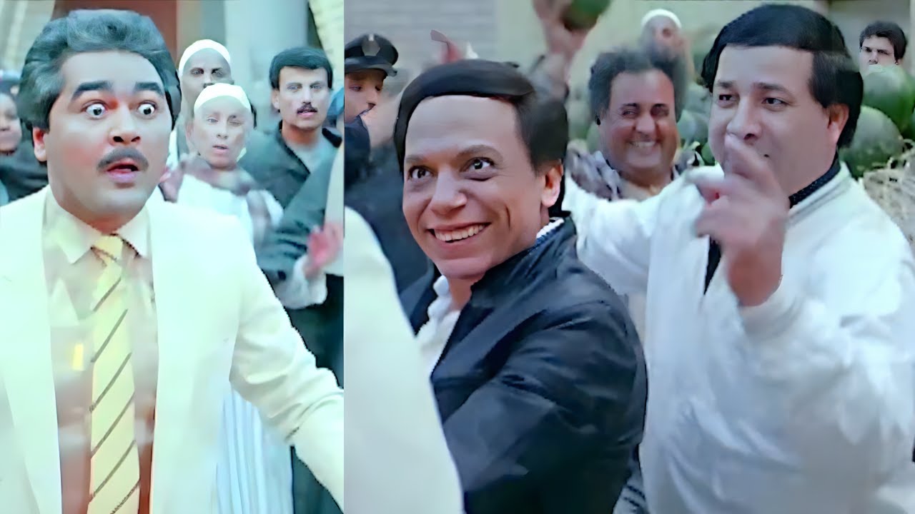 ربع ساعة من الضحك المتواصل مع عملاق الكوميديا عادل امام وسعيد صالح لما اتخانقوا مع تجار سوق البطيخ😂😂