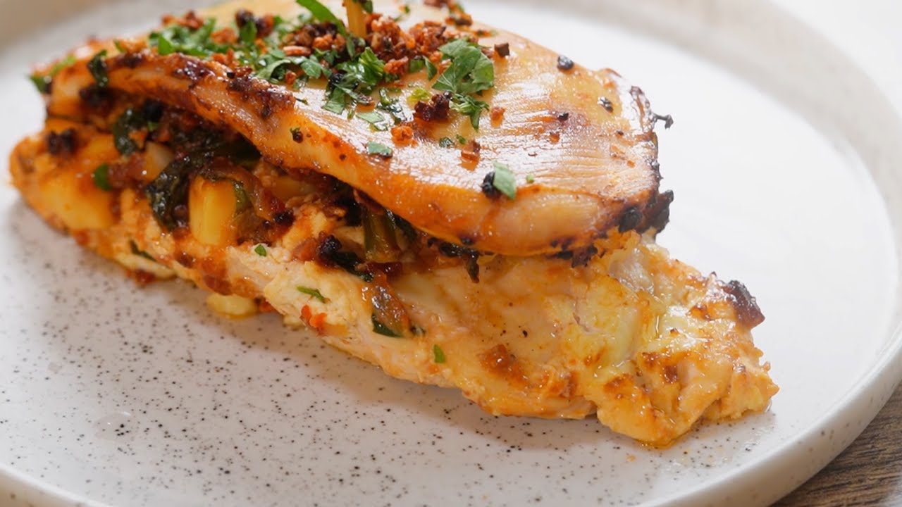 Poulet farcies aux épinards et à la ricotta - دجاج محشي بالسبناخ والريقوتة