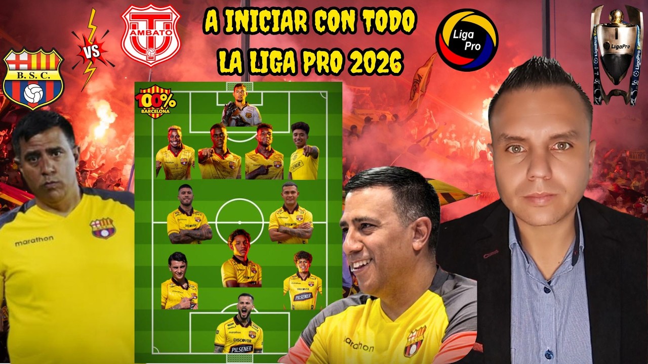 #ENVIVO 🟡⚫🔴 #BARCELONA A GANAR A #TECNICOUNIVERSITARIO E INICIAR CON PIE DERECHO LA #LIGAPRO 2026⚽🎙️