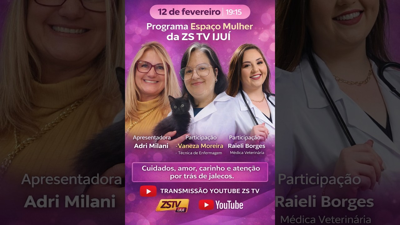 ESPAÇO MULHER- ENTREVISTA COM VANEZA MOREIRA E RAIELI BORGES, SOBRE CUIDADO COM ANIMAIS- 12 02 26