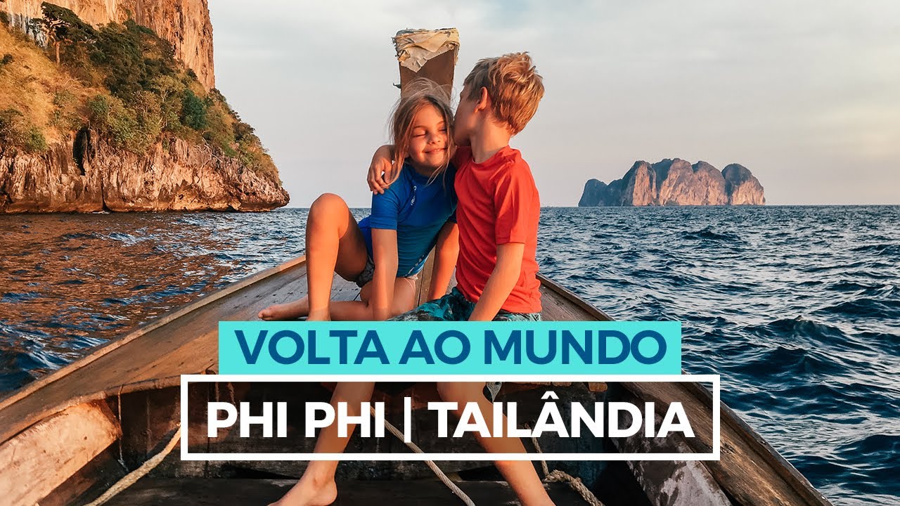 Passeio de Long Tail em Phi Phi Island | Tailândia 🇹🇭Volta ao Mundo com Crianças | Ases a Bordo