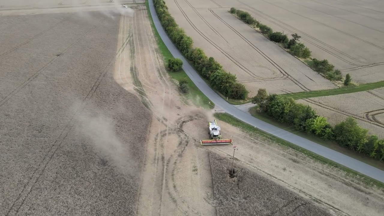 Rapsernte in langer Version #drone #drohne #farming