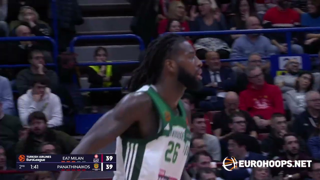 Mathias Lessort (16 points, 6 rebounds): EA7 Emporio Armani Milan-Panathinaikos AKTOR Athens 68-76