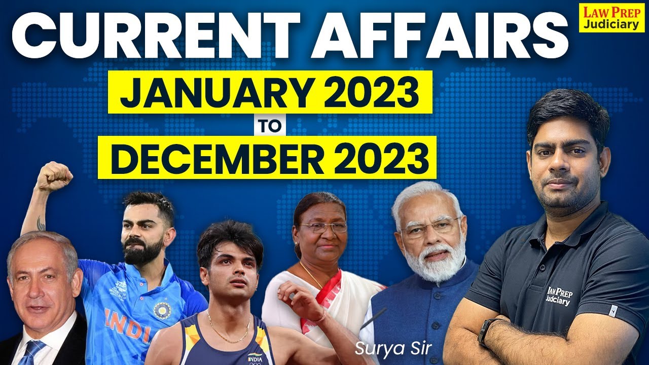 Complete Current Affairs 2023 | January to December 2023 by Surya Sir.