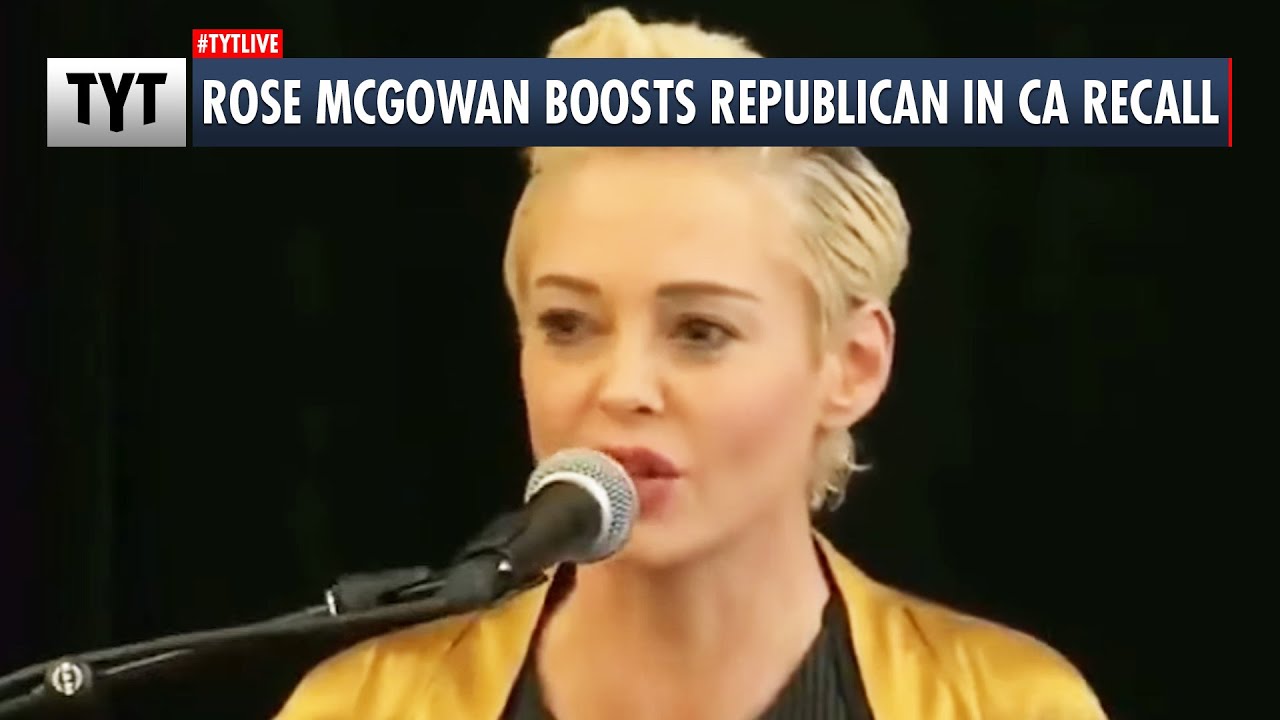 Rose McGowan Endorses Larry Elder In Bizarre Speech