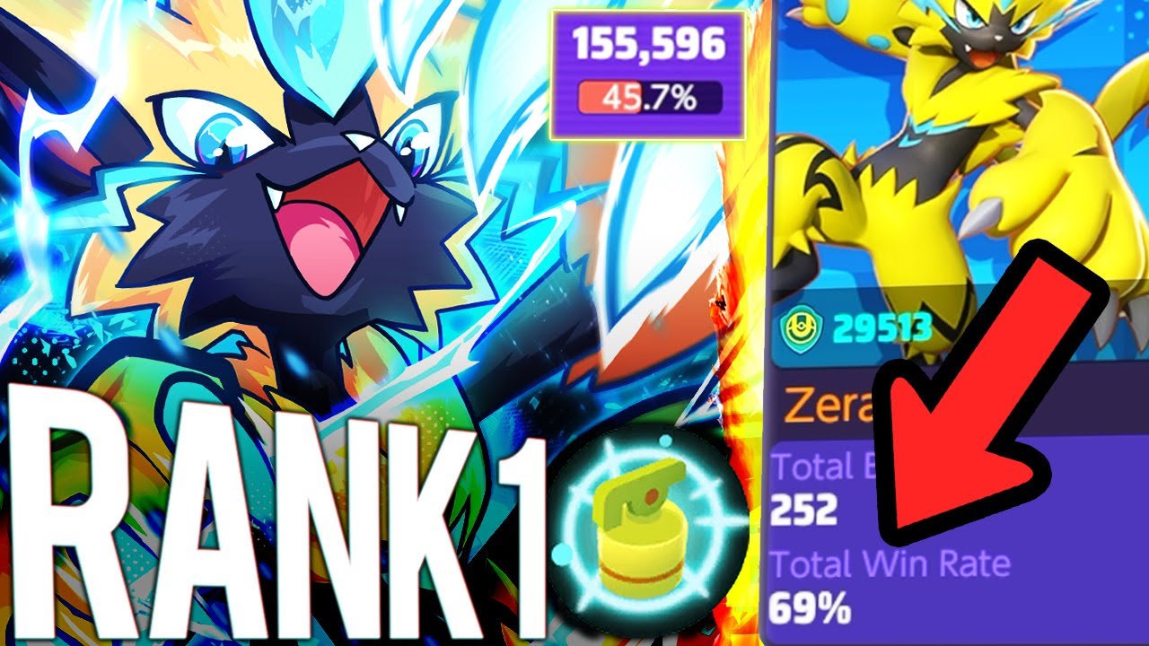WHAT RANK 1 ZERAORA IN SOLO Q LOOKS LIKE ! 150K+ DAMAGE LV15 EVERY GAME ! POKEMON UNITE !