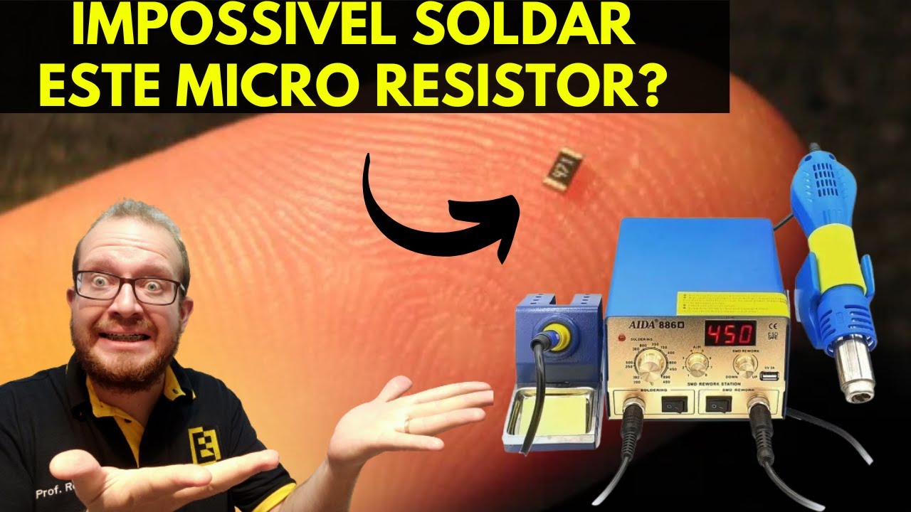 IMPOSSÍVEL Soldar este Micro Resistor SMD Com Estação de Solda? Eletronica Facil