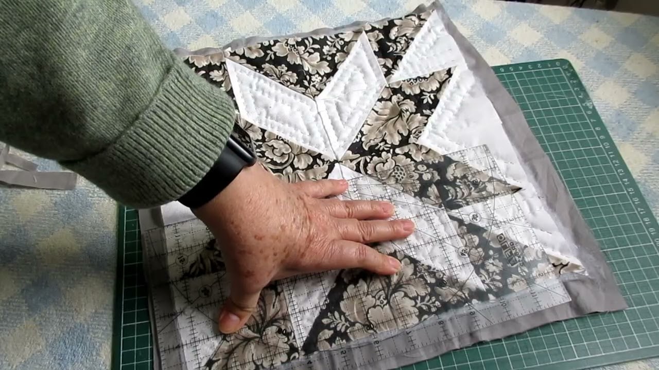 Cómo unir un Quilt Muestrario Azul con el método QAYG | Costuras limpias paso a paso