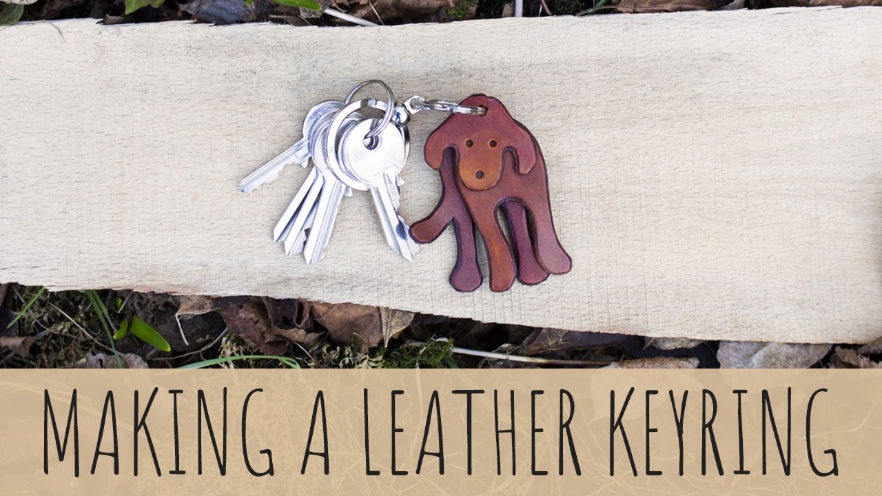 Making a dog shaped leather keyring - CuoioVivo