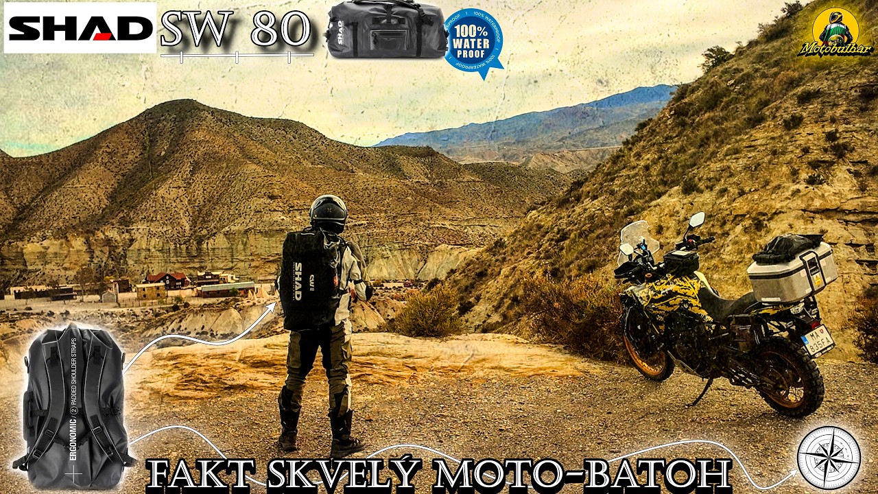 SHAD SW80 - Je to MOTO VAK? KABELA alebo BATOH? Španielska genialita [100% NEPREMOKAVÝ]