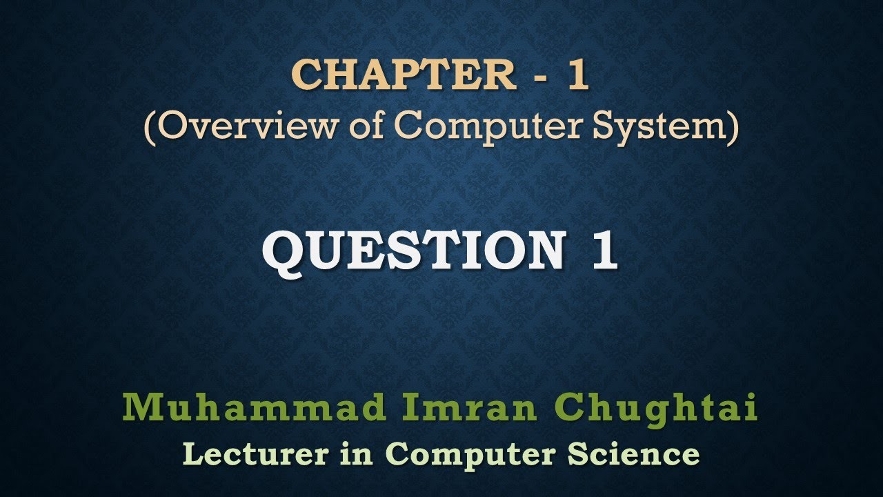 Lecture 01 - FSc Computer Science Part 1