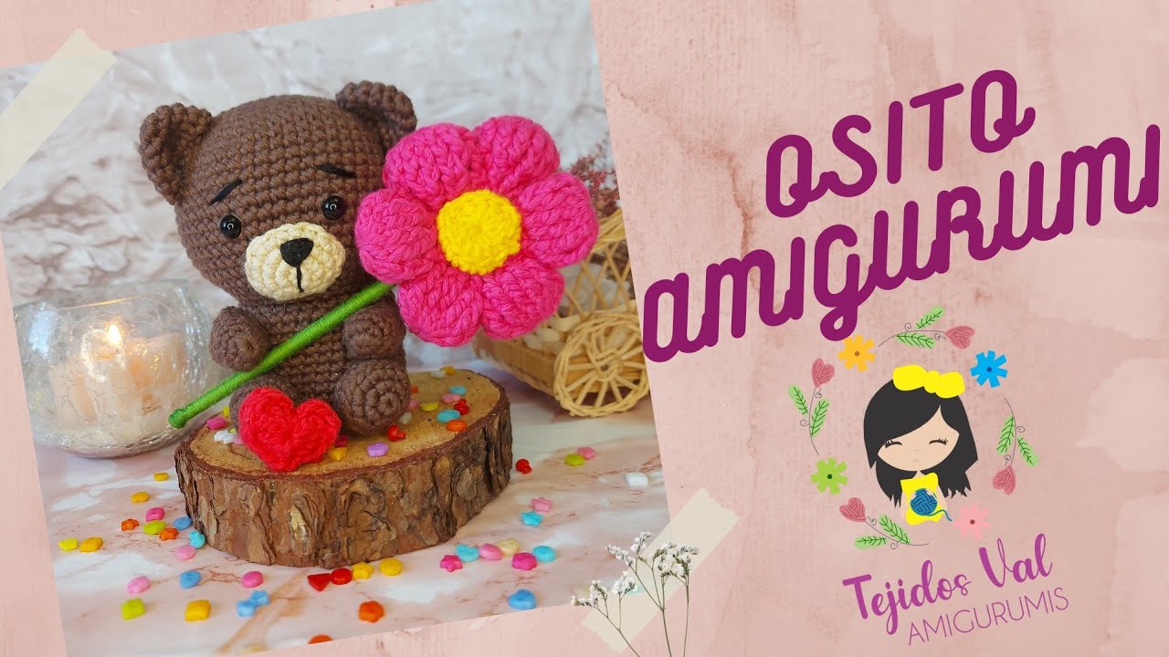Oso Amigurumi//Oso a crochet//Osito 14 de Febrero// Tejidos Val// @blanquitadeavila