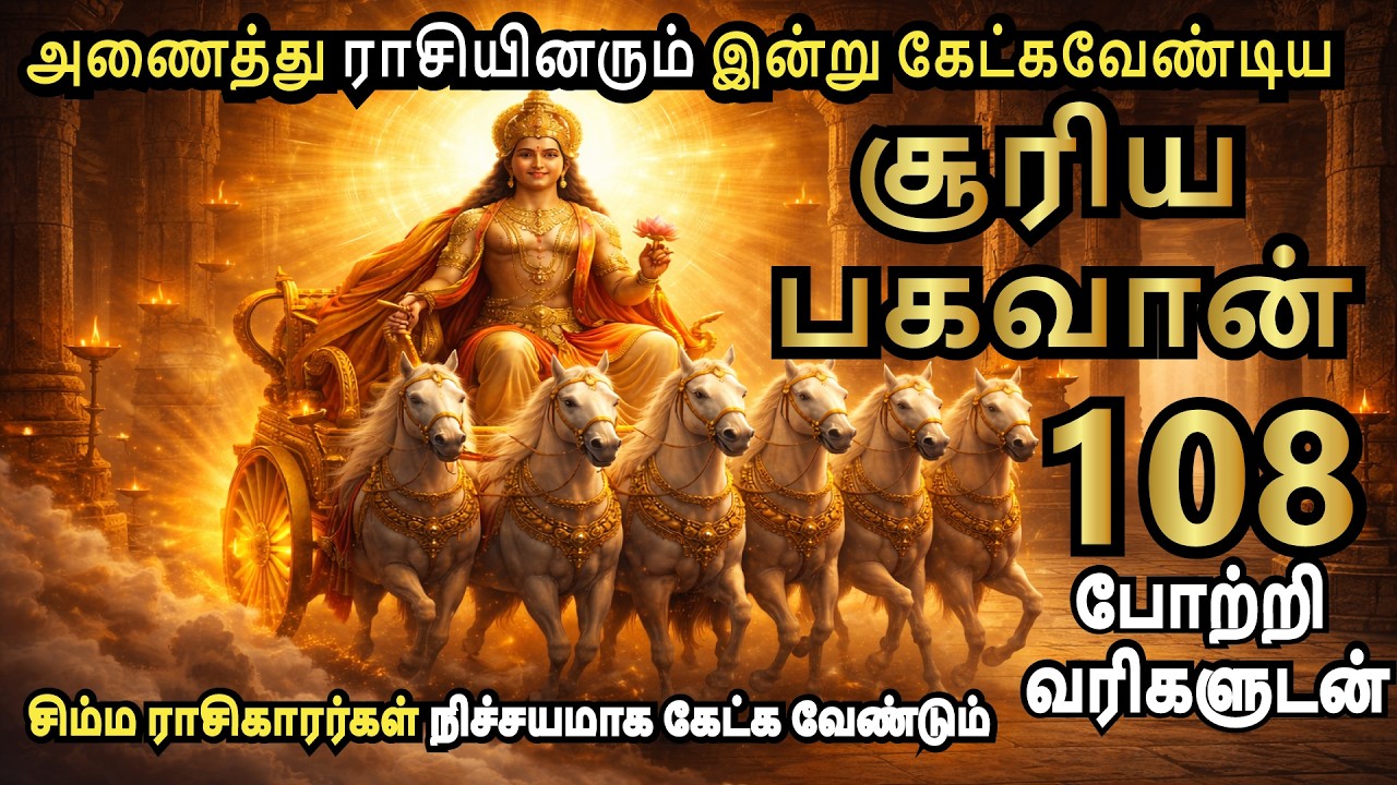 108 சூரிய பகவான் போற்றி | Surya Bhagavan Potri | அதிர்ஷ்டம் திறக்கும் #suryabhagwaan #suryabhagavan