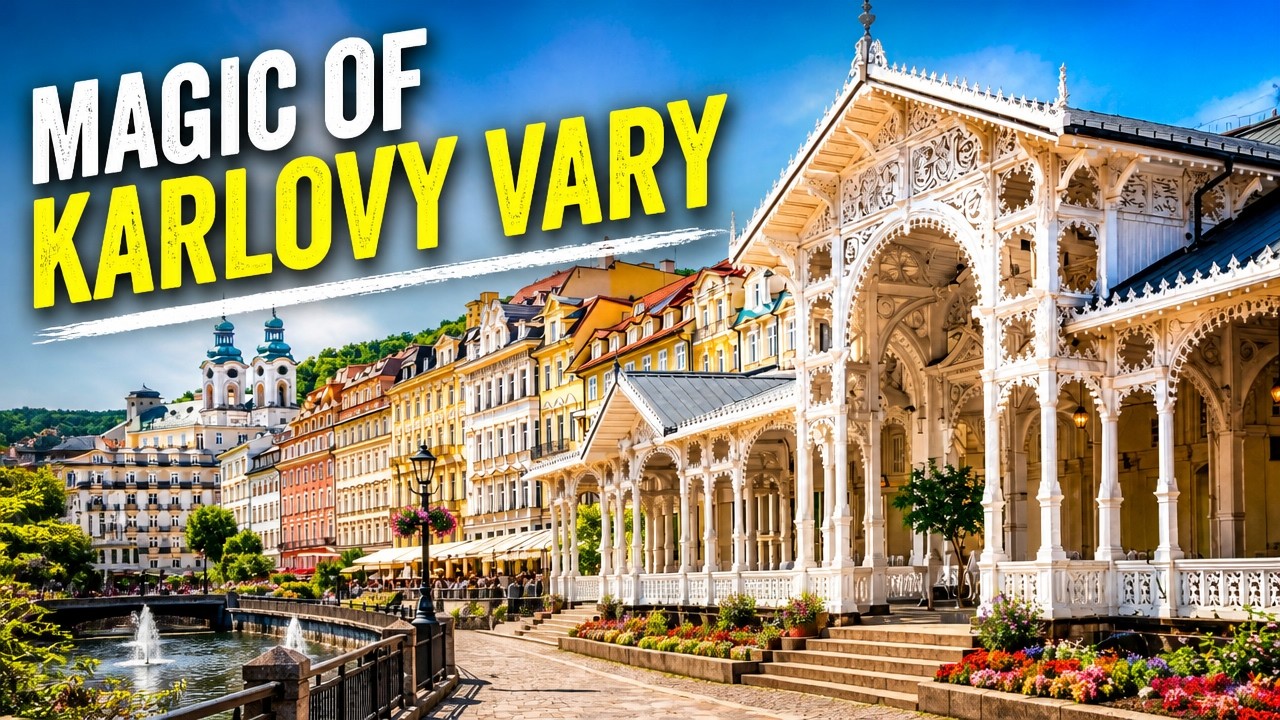 Karlovy Vary Walking Tour 4K 60fps | The Most Beautiful Spa Town in Czech Republic